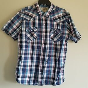 Pearl snap button up t shirt